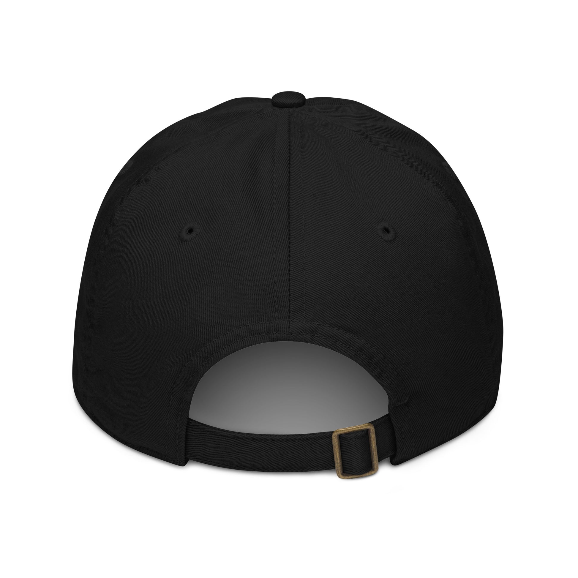 Back view of Âme Atelier embroidered cap in black