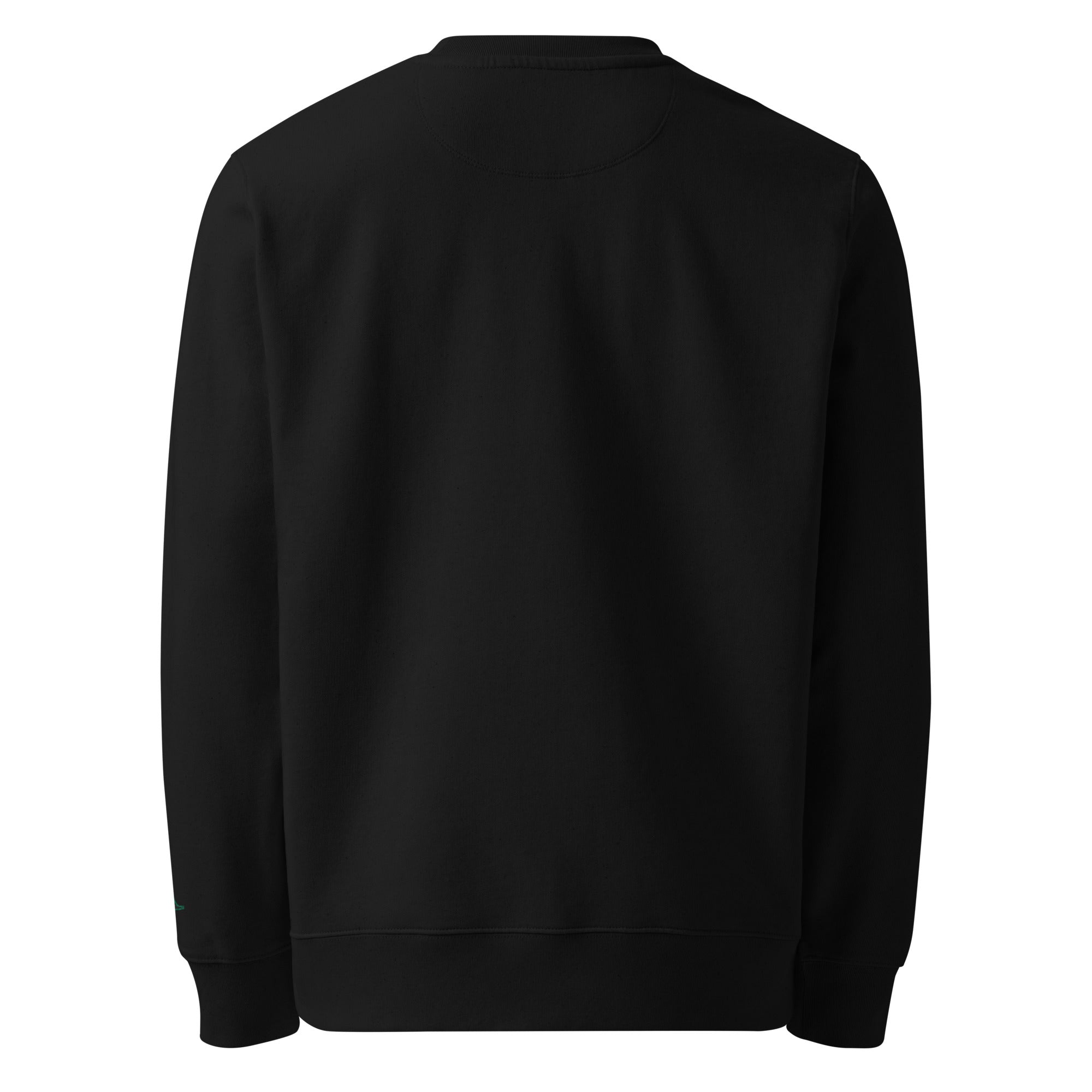 Back view of Âme Atelier embroidered sweatshirt in black