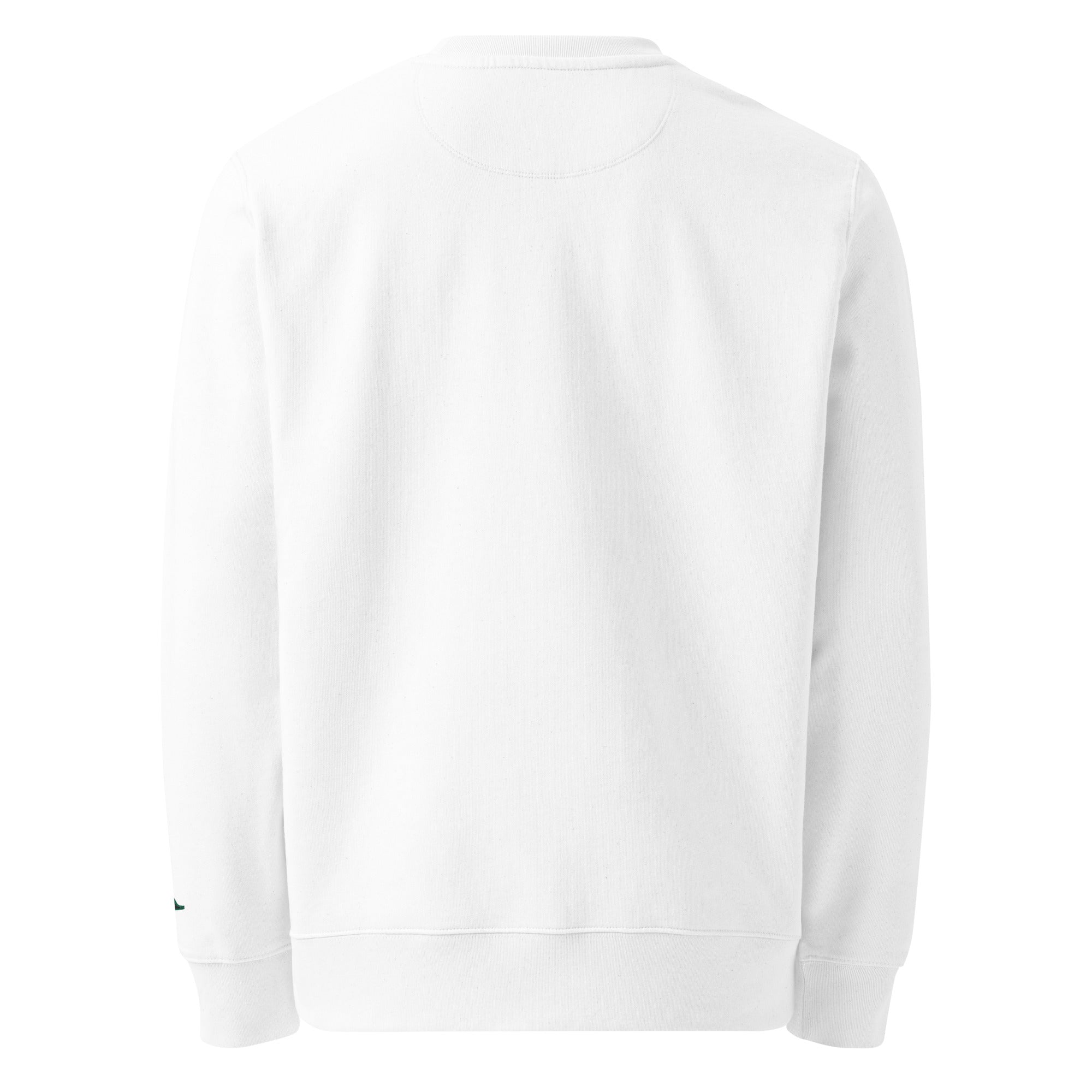 Back view of Âme Atelier embroidered sweatshirt in white