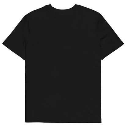 Back view of Âme Atelier embroidered t-shirt in black