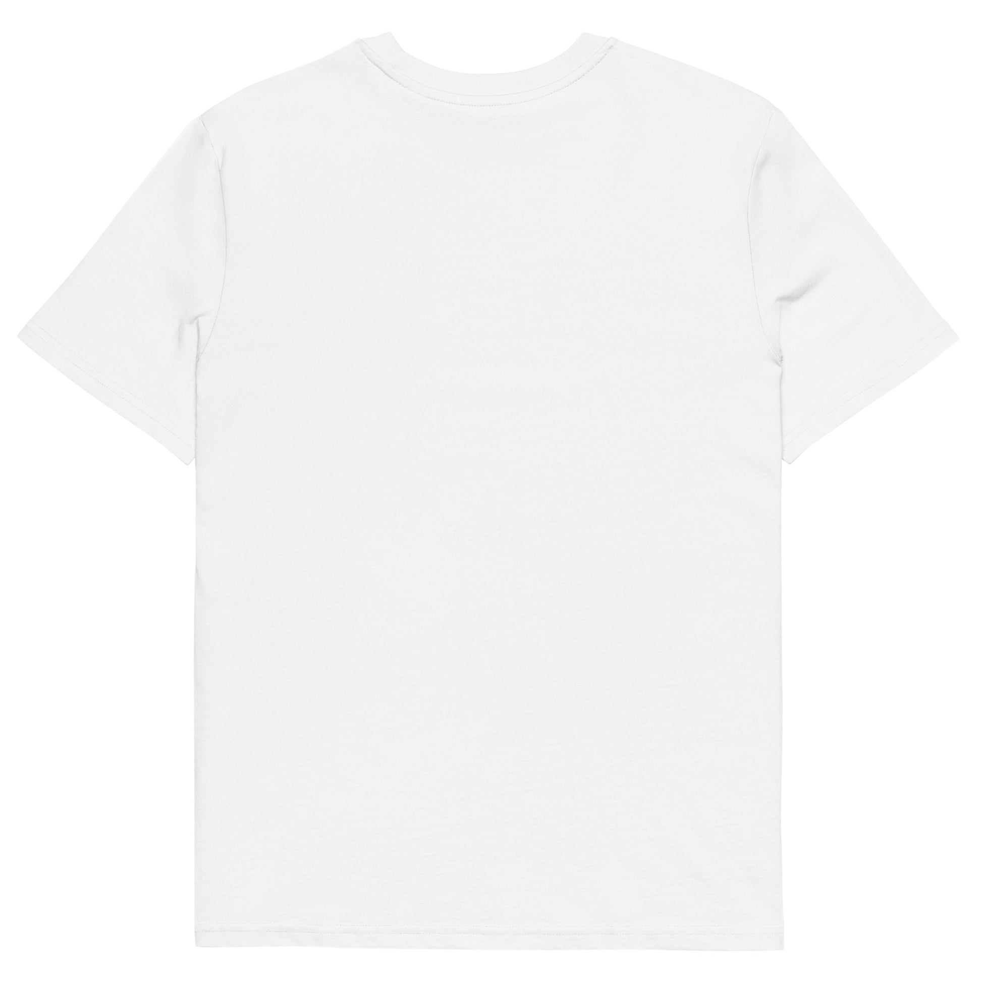 Back view of Âme Atelier embroidered t-shirt in white