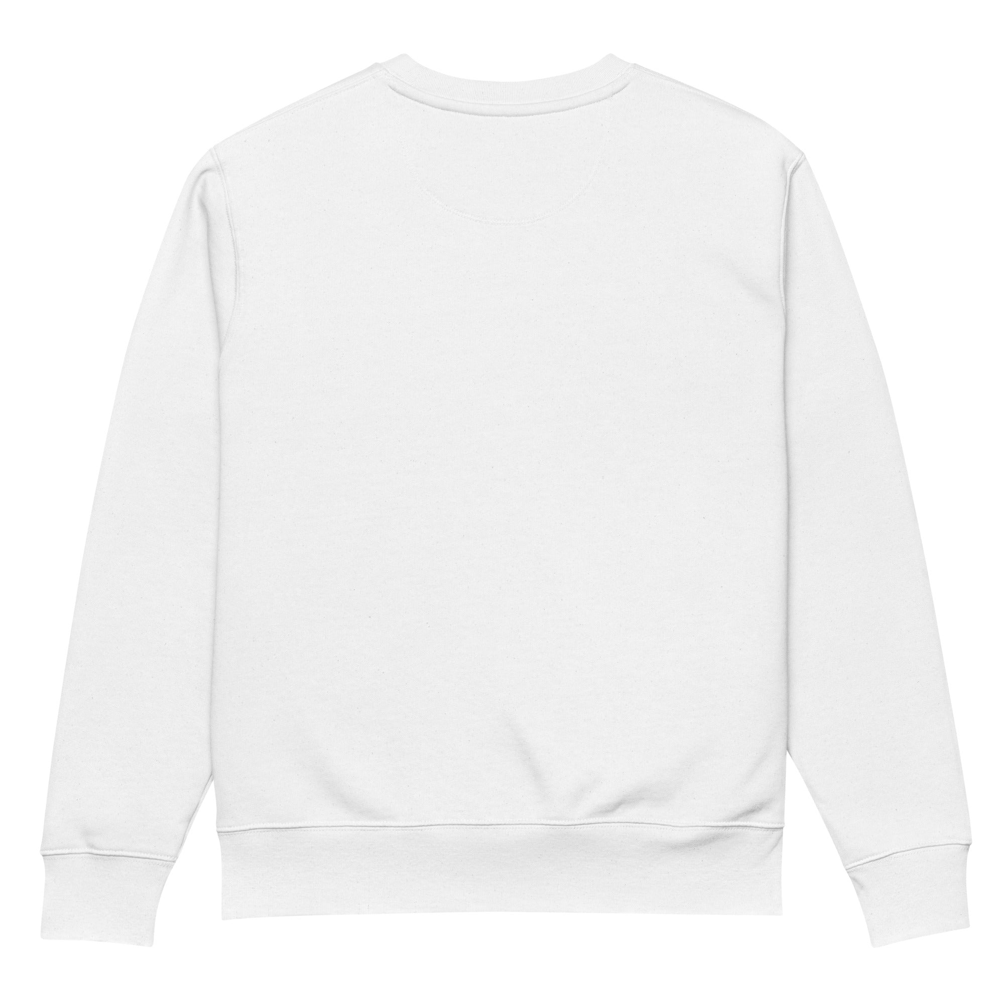 Back view of Dopamine embroidered sweatshirt in white