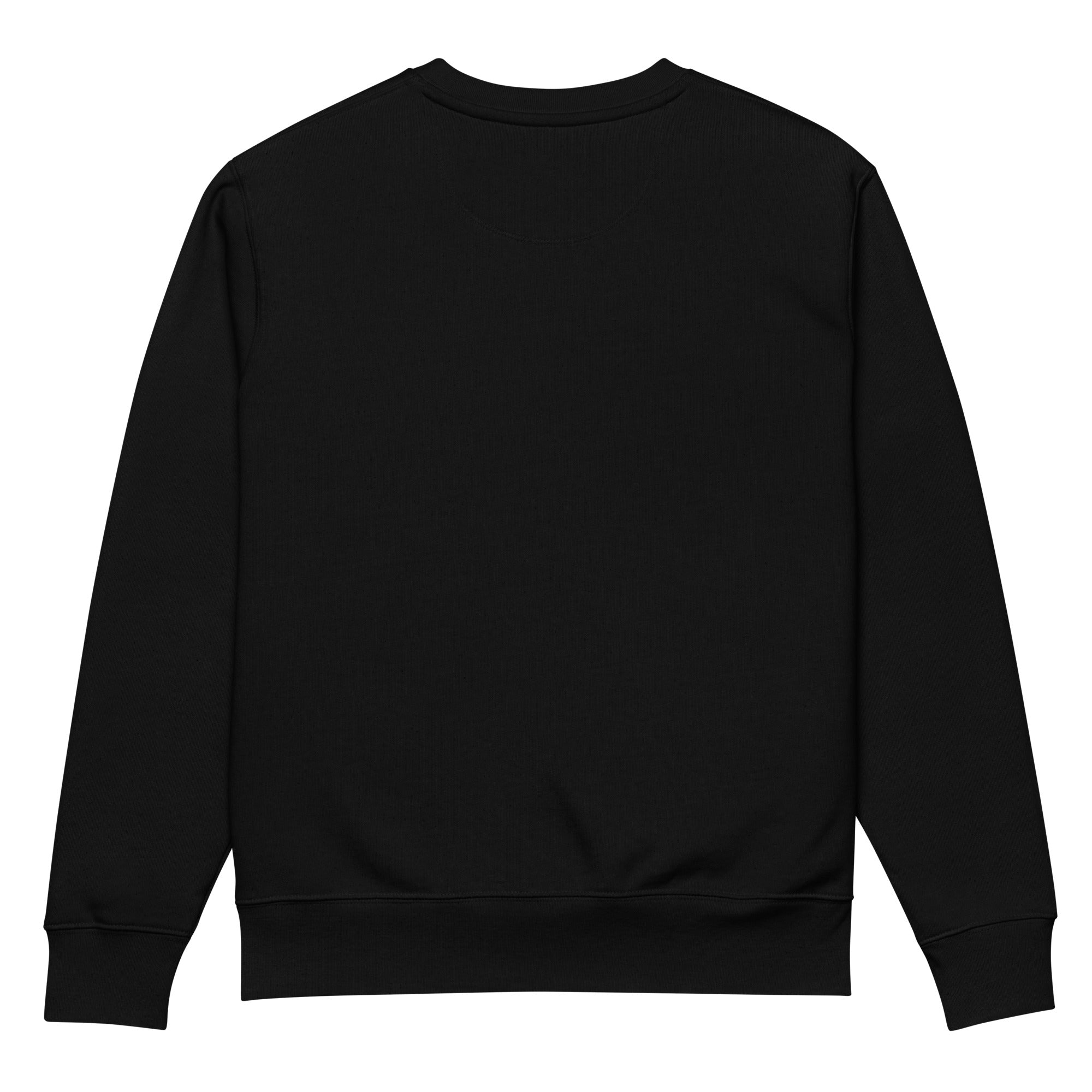 Back view of Euphorie embroidered sweatshirt in black