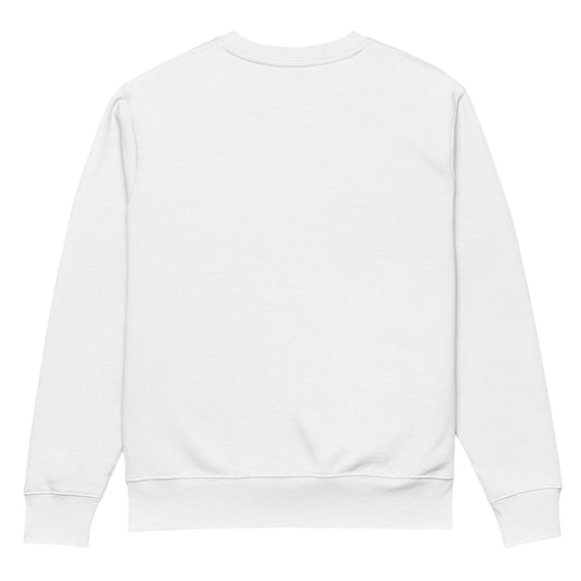 Back view of Euphorie embroidered sweatshirt in white