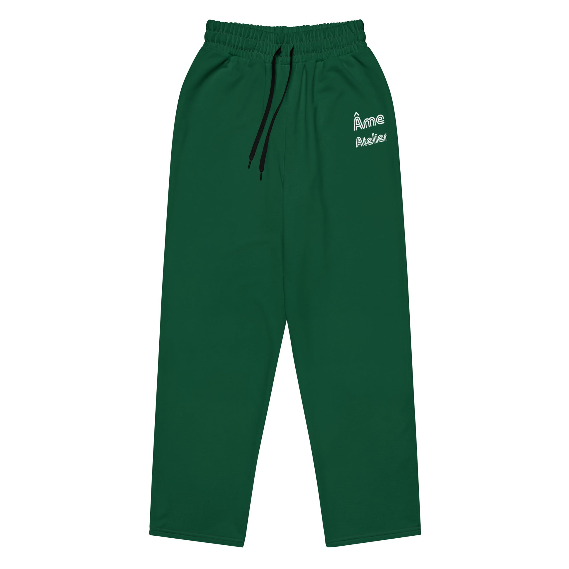 Front view of Le Cosy pants in abyss green