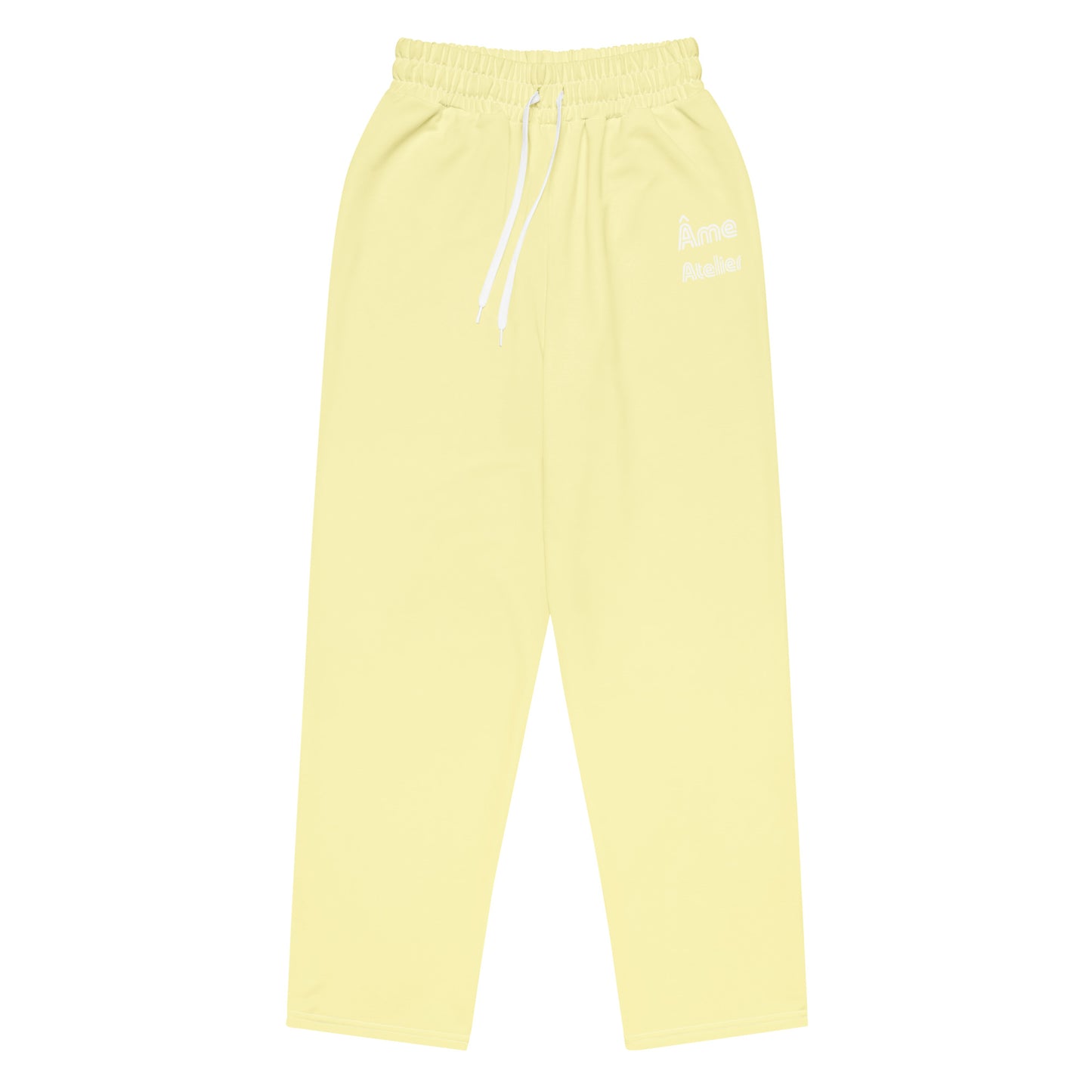 Front view of Le Cosy pants in soft yellow