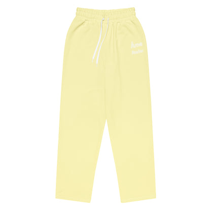 Front view of Le Cosy pants in soft yellow
