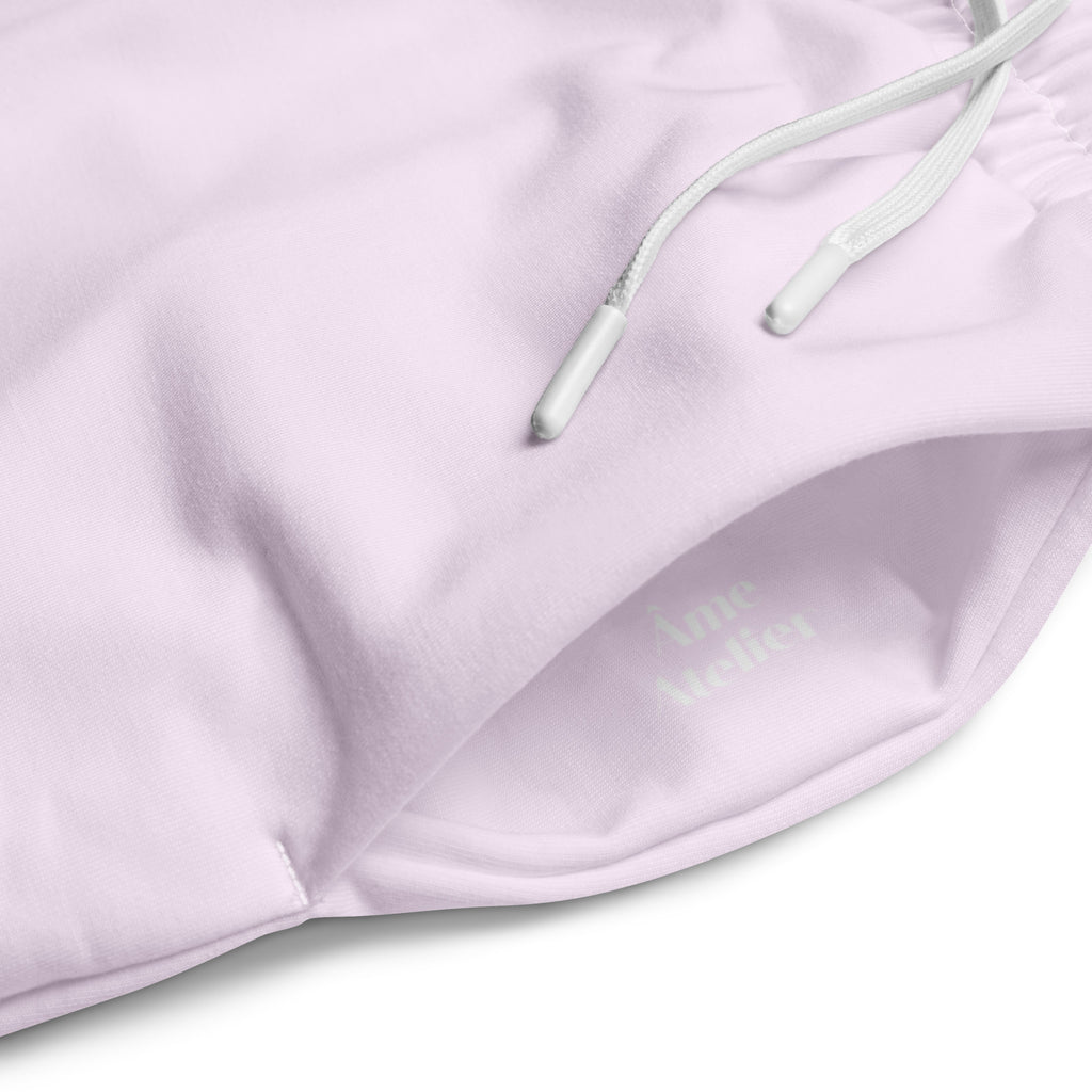 Details of Le Cosy recycled polyester trousers in powder pink