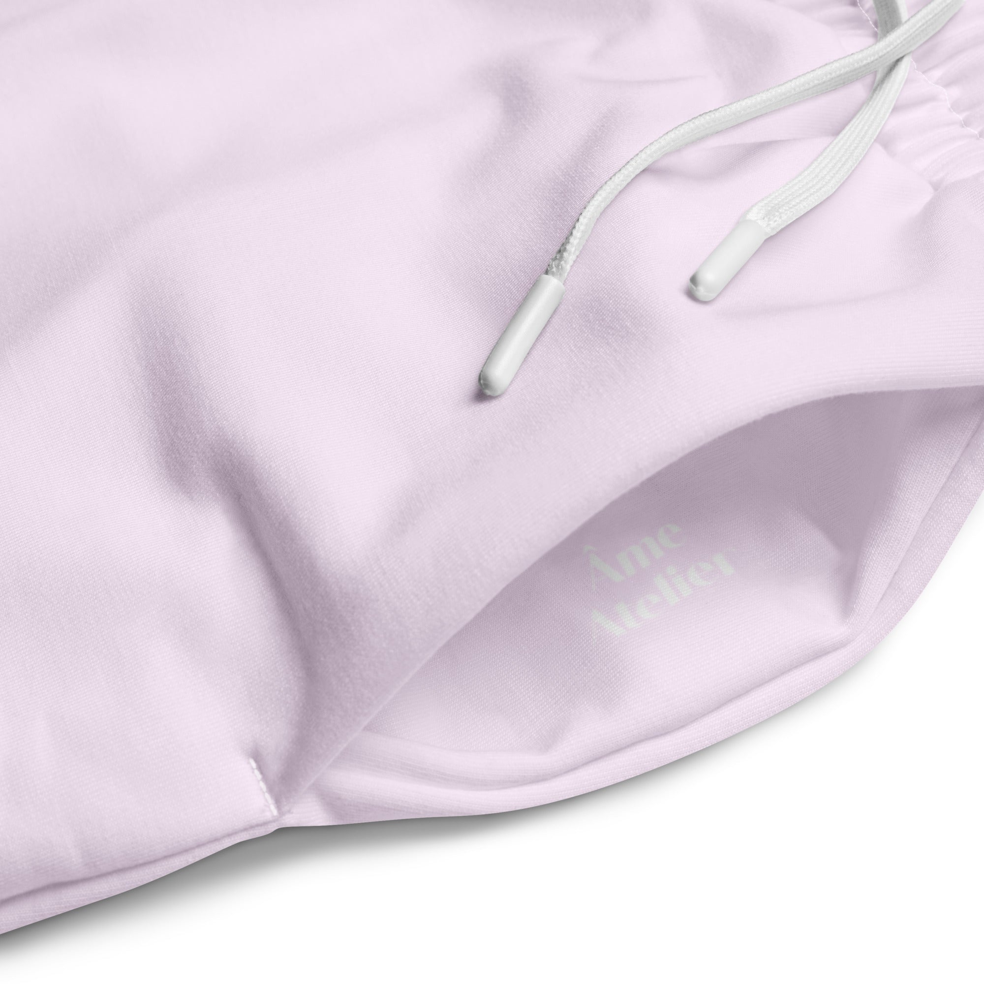 Details of Le Cosy recycled polyester trousers in powder pink