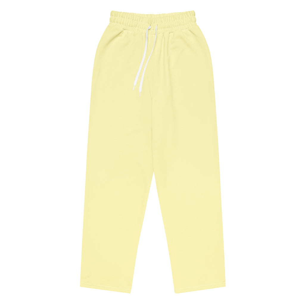 Back view of Le Cosy recycled polyester trousers in soft yellow