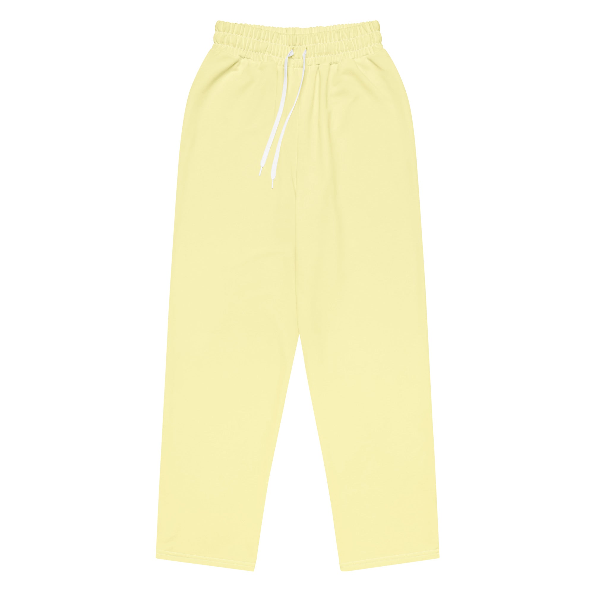Back view of Le Cosy recycled polyester trousers in soft yellow