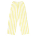 Front view of Le Rayé striped light trousers in butter yellow