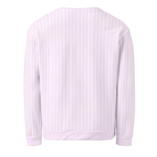 Back view of Le Rayé striped sweatshirt in powder pink