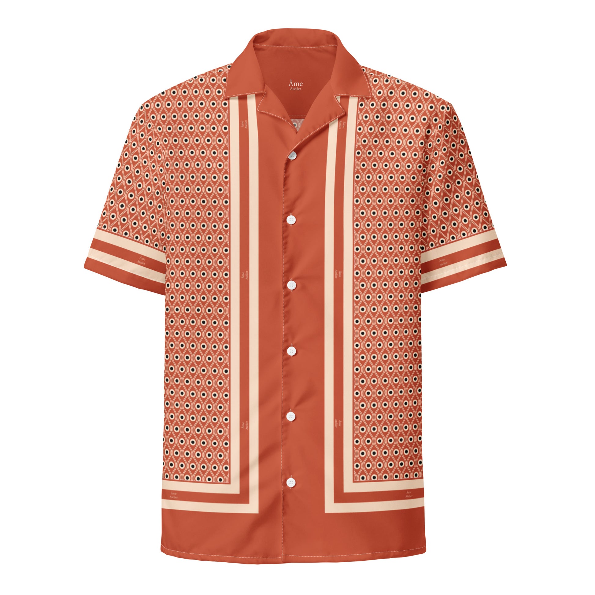 L'œil de paon shirt terracotta front