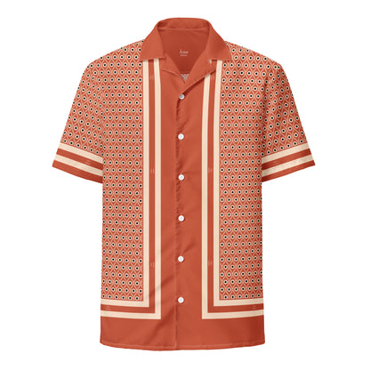 L'œil de paon shirt terracotta front