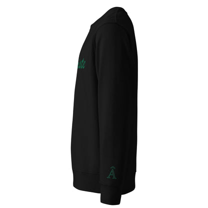 Hédoniste sweatshirt - black green  Âme Atelier 