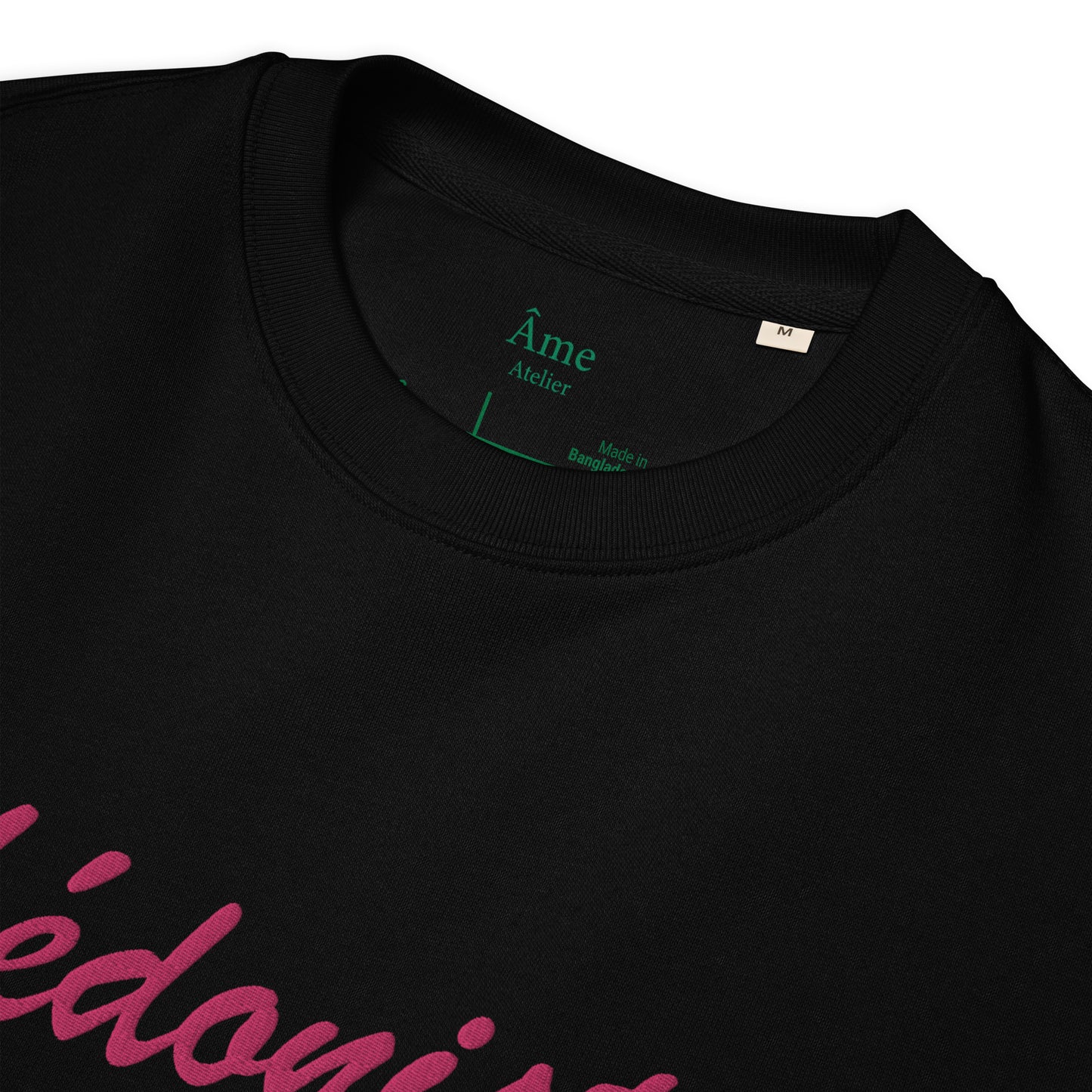 Hédoniste sweatshirt - black pink  Âme Atelier 