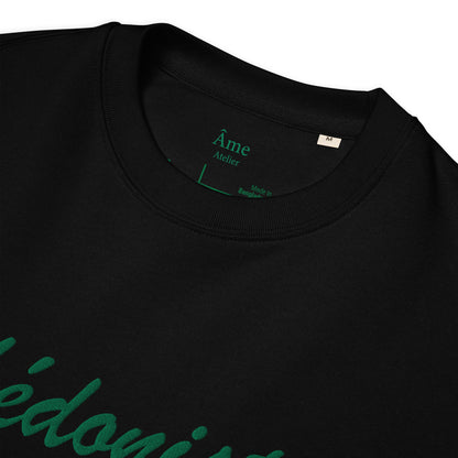 Hédoniste sweatshirt - black green  Âme Atelier 