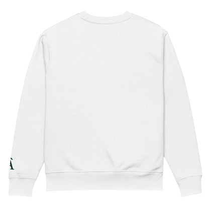 Hédoniste sweatshirt - white green  Âme Atelier 