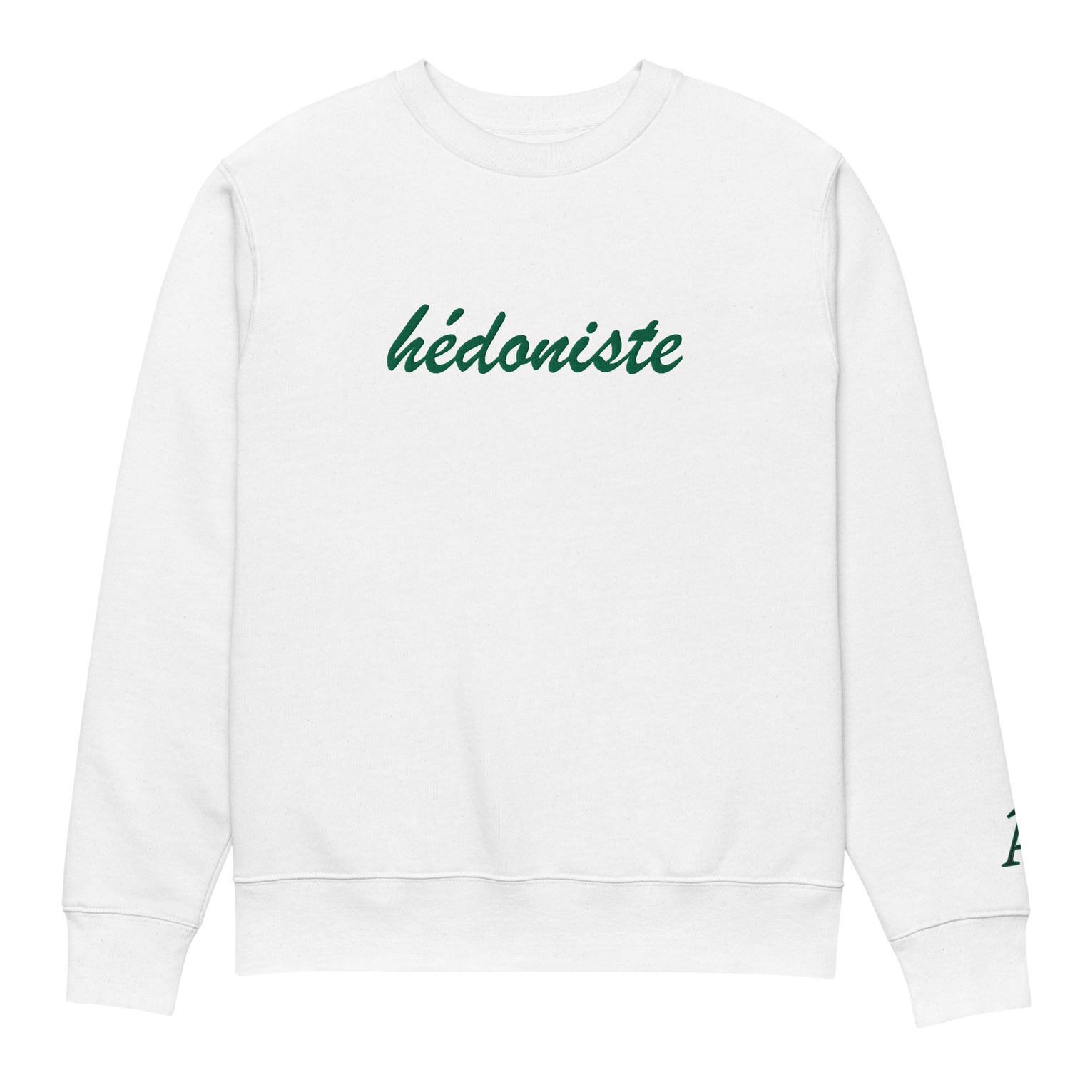 Hédoniste sweatshirt - white green  Âme Atelier 