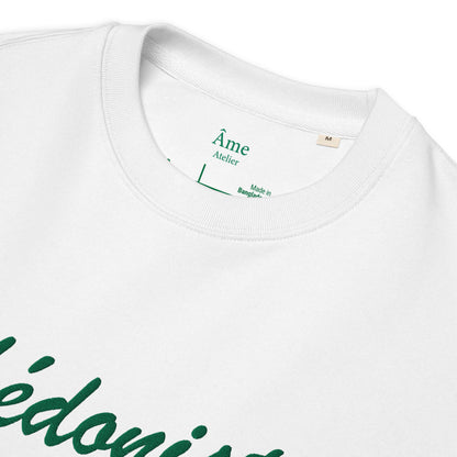 Hédoniste sweatshirt - white green  Âme Atelier 