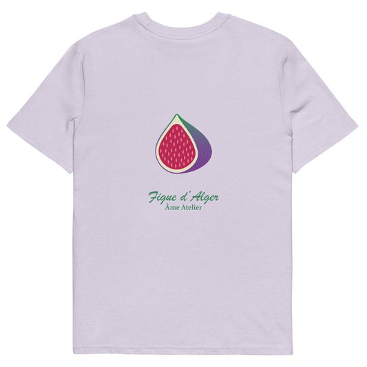 Figue d'Alger t-shirt - back - lavender  Âme Atelier 